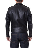 Men's Classic Leather Motorcycle Jacket