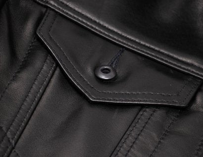 Men's Naked Cowhide Jean Style Jacket