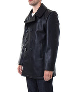 Men's The classic 32 naval style peacoat in leather