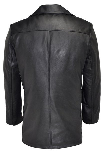 Men's The classic 32 naval style peacoat in leather