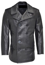 Men's The classic 32 naval style peacoat in leather