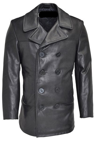 Men's The classic 32 naval style peacoat in leather