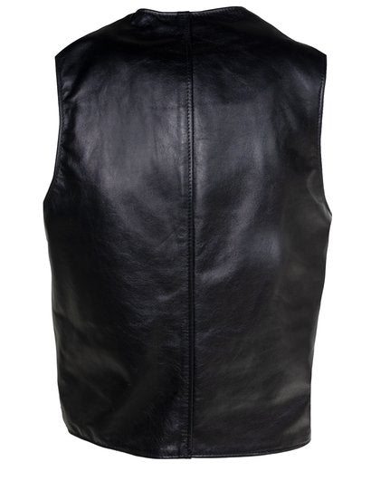 Men's Naked Cow Hide Moto Vest