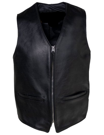 Men's Naked Cow Hide Moto Vest