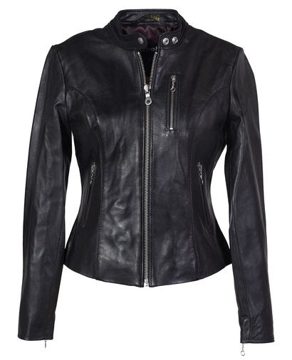 Women's Lambskin Cafe Leather Jacket