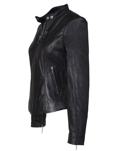 Women's Lambskin Cafe Leather Jacket