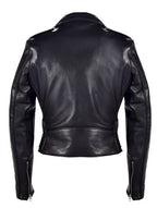 Women's Cropped in Lambskin Leather Jacket