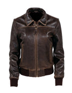 Women's Lambskin A-2 Inspired Flight Jacket