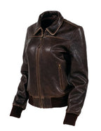Women's Lambskin A-2 Inspired Flight Jacket