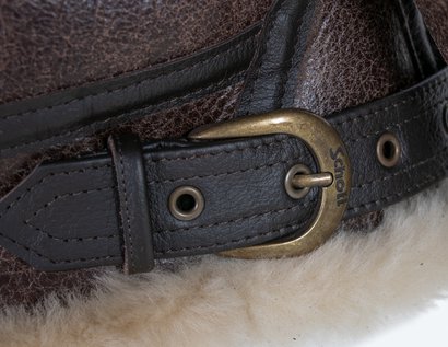 Men's Classic B-3 Sheepskin Leather Bomber Jacket