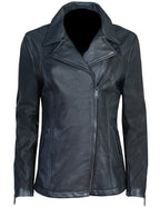 Women's Long Lambskin Moto Jacket