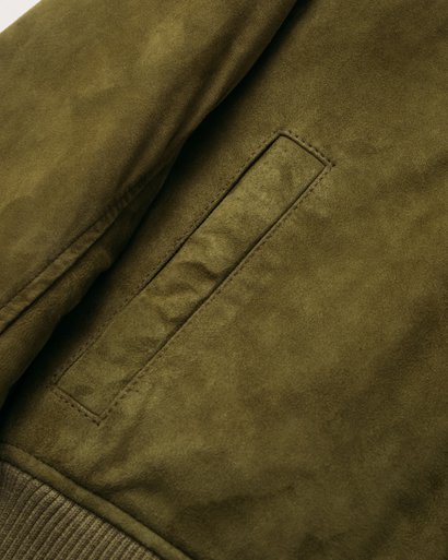 Women's Suede Bomber Jacket