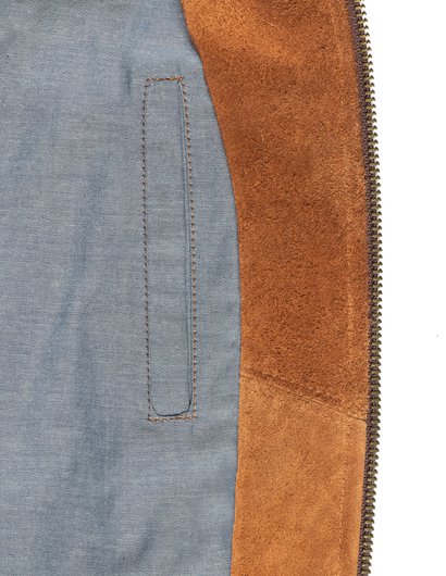 Women's Cow Suede Trucker Jacket