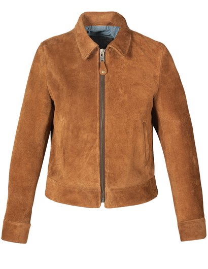 Women's Cow Suede Trucker Jacket