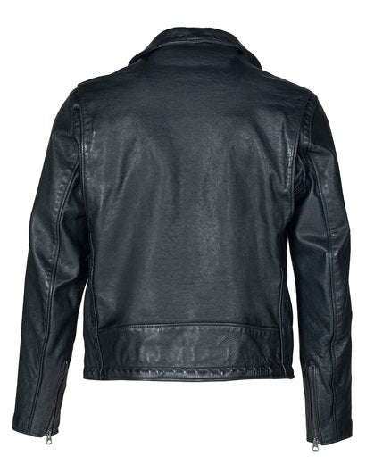Men's Hand Vintaged Cowhide Clean Motorcycle Jacket