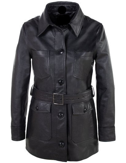 Women's Leather Safari Jacket