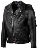 Men's Waxy Natural Cowhide 50's Motorcycle Leather Jacket