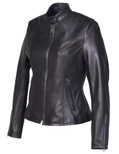Women's Lightweight Cowhide Cafe Racer Jacket