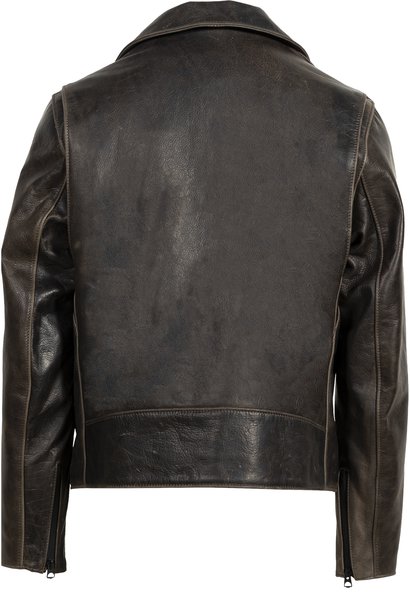 Men's Waxy Pullup Cowhide Clean Motorcycle Jacket