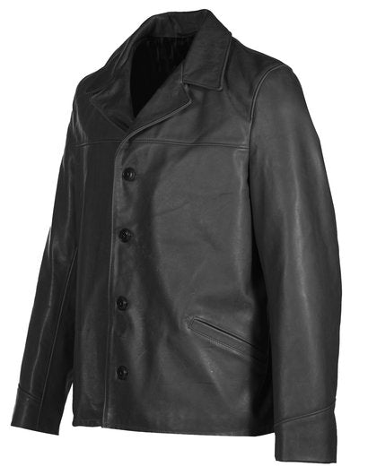 Men's Cowhide Hip Length Car Coat