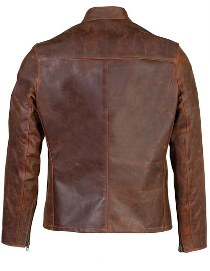 Men's Unlined Cowhide Cafe Racer Jacket