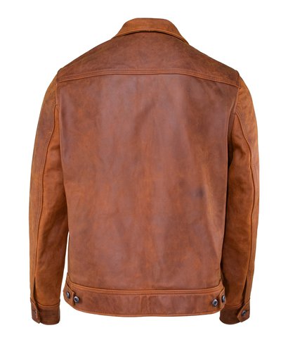 Men's Lightweight Unlined Cowhide Trucker Jacket