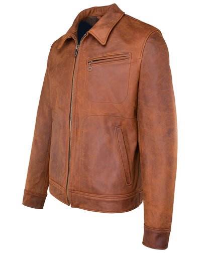 Men's Lightweight Unlined Cowhide Trucker Jacket