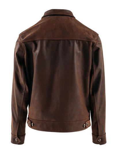 Men's Lightweight Unlined Cowhide Trucker Jacket