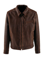 Men's Lightweight Unlined Cowhide Trucker Jacket