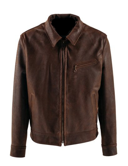 Men's Lightweight Unlined Cowhide Trucker Jacket