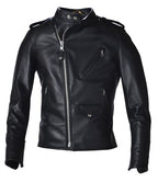 Men's Cuero A Medida Steerhide Hybrid Cafe Racer Asymmetrical Leather Motorcycle Jacket