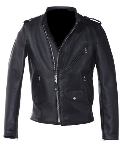 Men's Cuero A Medida Steerhide Hybrid Cafe Racer Asymmetrical Leather Motorcycle Jacket