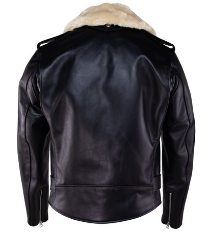 Men's Faux Fur Collar for Leather Motorcycle Jackets