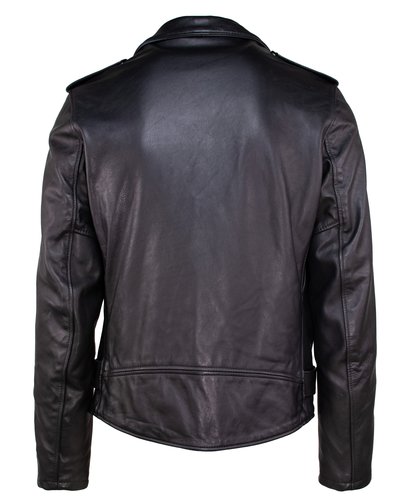 Men's Vintaged Fitted Cowhide Leather Motorcycle Jacket