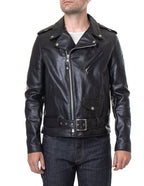 Men's Lightweight Fitted Cowhide Motorcycle Jacket