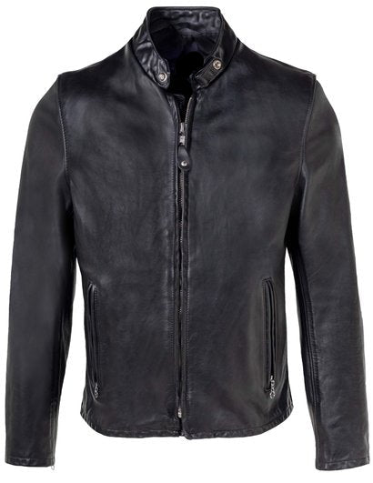 Men's Vintaged Cowhide Café Racer Leather Jacket