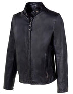 Men's Vintaged Cowhide Café Racer Leather Jacket