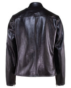 Men's Cowhide Casual Racer Leather Jacket