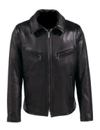Men's Cowhide Retro Moto Style Jacket