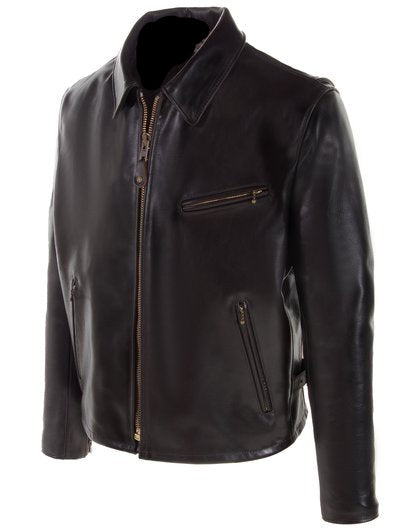 Men's Classic Heavy Cowhide Racer Motorcycle Jacket