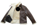 Men's B6 Sheepskin Jacket With Cowhide Trim
