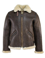 Men's B6 Sheepskin Jacket With Cowhide Trim