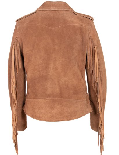 Women's Suede Fringed Motorcycle Jacket