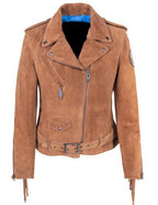 Women's Suede Fringed Motorcycle Jacket