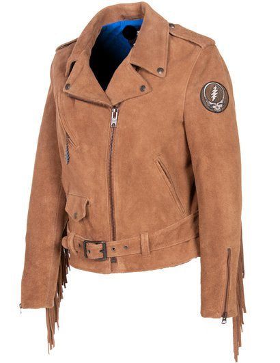 Women's Suede Fringed Motorcycle Jacket