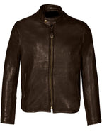 Men's Vegetable Tanned Lambskin Cafe Racer Jacket