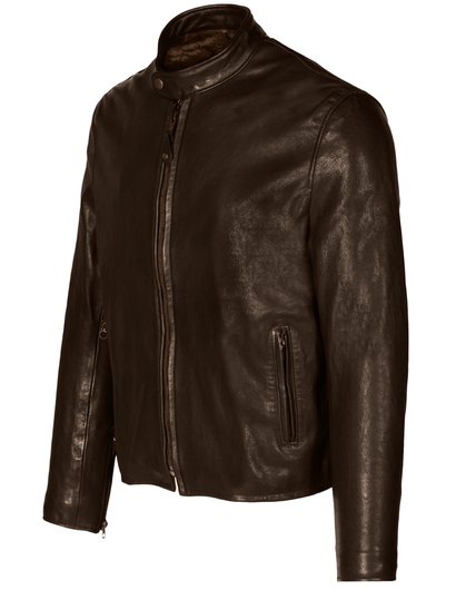 Men's Vegetable Tanned Lambskin Cafe Racer Jacket