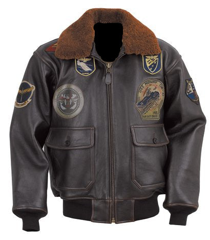 Men's G-1 Wings of Gold Leather Bomber Jacket