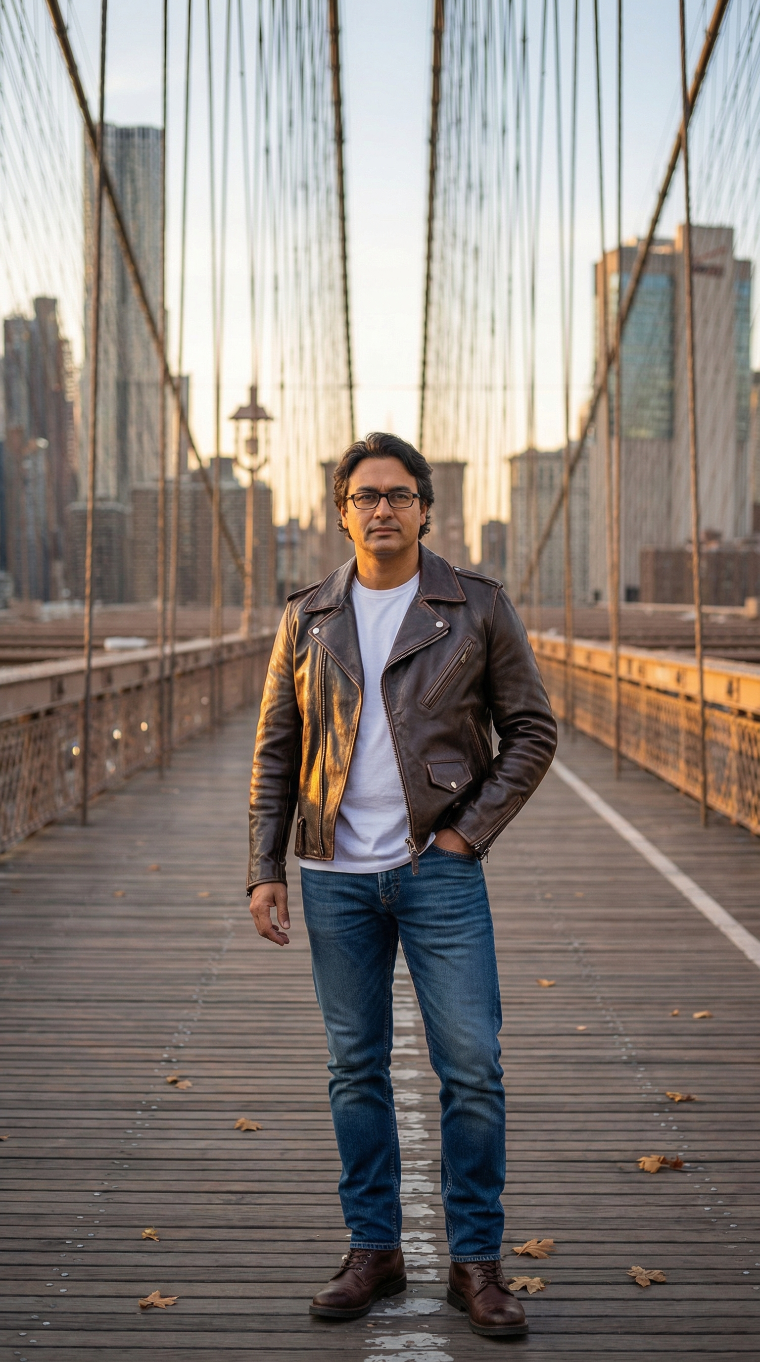 Men's CHiPs Style Cowhide Jacket