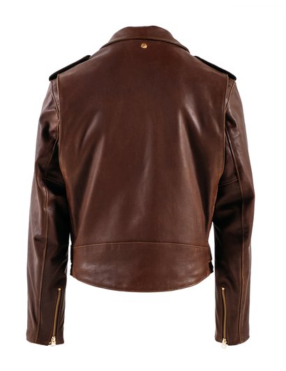 Men's Horsehide Motorcycle Jacket with Detachable Collar